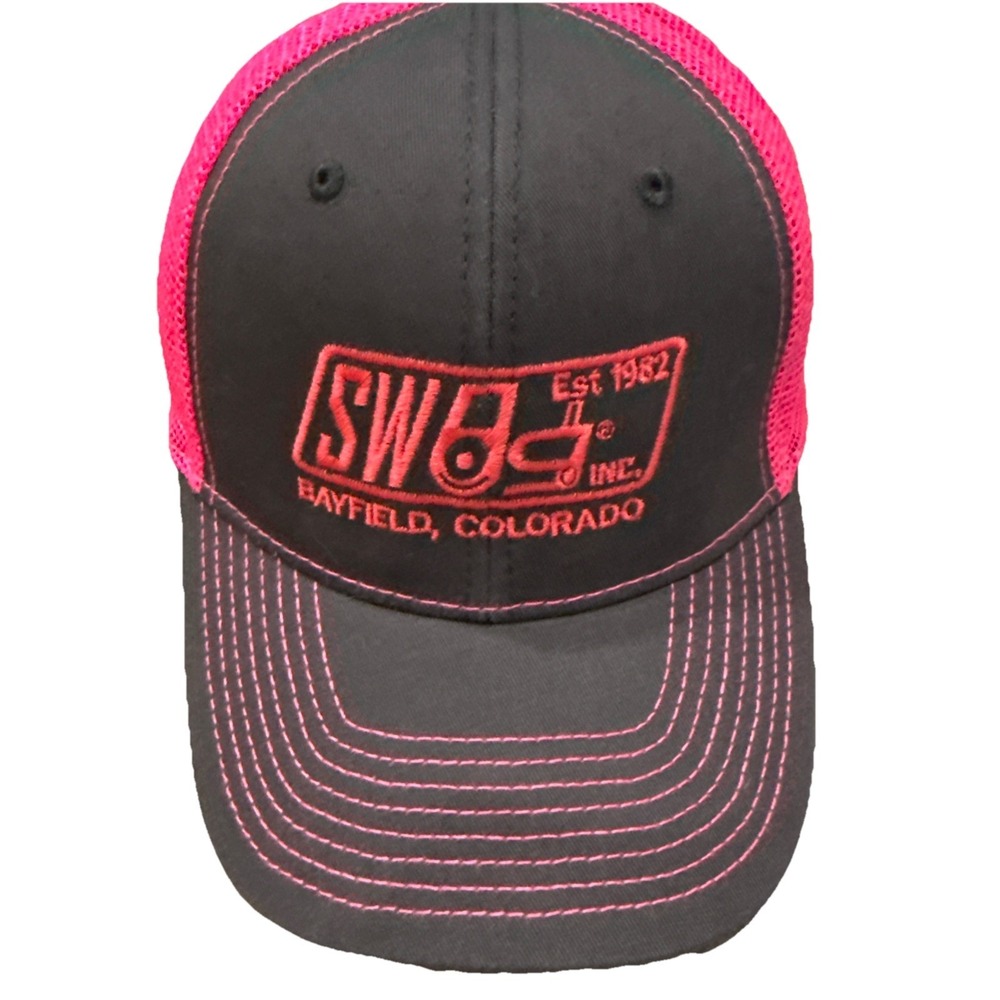 Swag Inc Bayfield Co Pink Gray  Embroidery OSFM‎ Paramount Apparel H 176